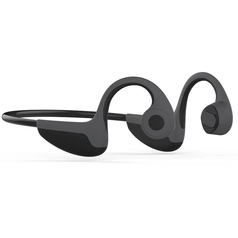 Bluetooth 5,0 Edition, гарнитура для костной проводимости, беспроводные Bluetooth наушники для занятий спортом на открытом воздухе, басовые наушники и наушники в подарок - Цвет: Black  grey