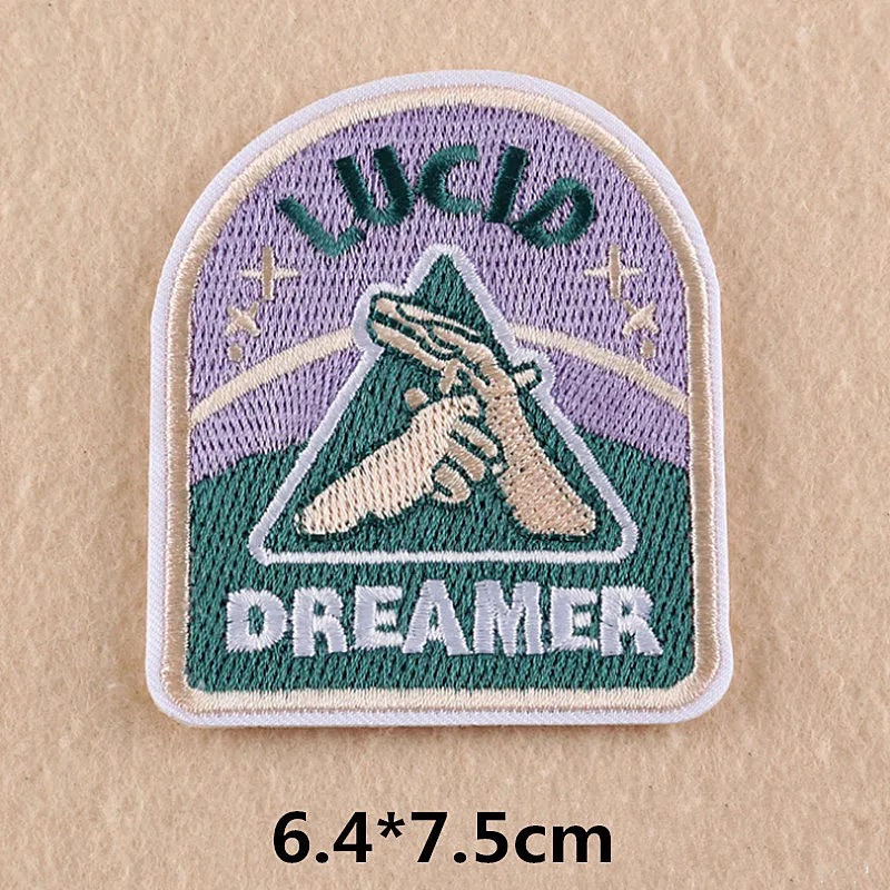 3 шт. Dreamer вышитые патчи утюг на Костюмы DIY Одежда в полоску наклейки пришивания