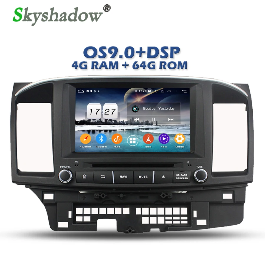 Автомобильный dvd плеер DSP ips Android 9 0 4 Гб + 64 ГБ 8 ядерный gps карта RDS радио wifi Bluetooth 2 для