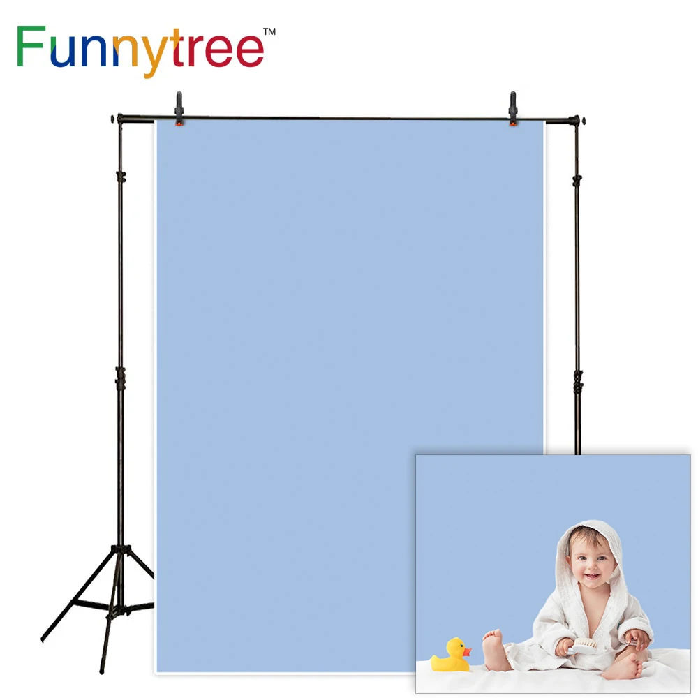 Фоны Funnytree для фотостудии светло-голубой цвет свежий однотонная одежда маленьких