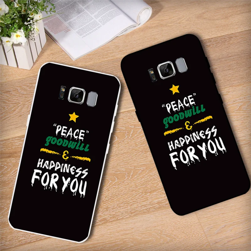 Fundas For Samsung Galaxy S8 G950 Letters Case G950F Silicone Cover Coque 5.8 inch G9500 SM-G9500 Black Matte Shell |