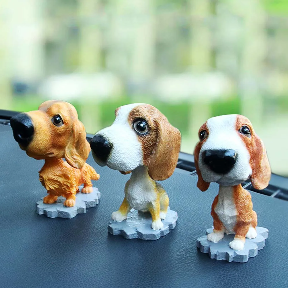CARPRIE новая анимированная Танцующая игрушка в виде животных, качающаяся в виде животного, украшение для автомобиля, качающаяся смола, голова для щенка, может качать милую декоративную собачку