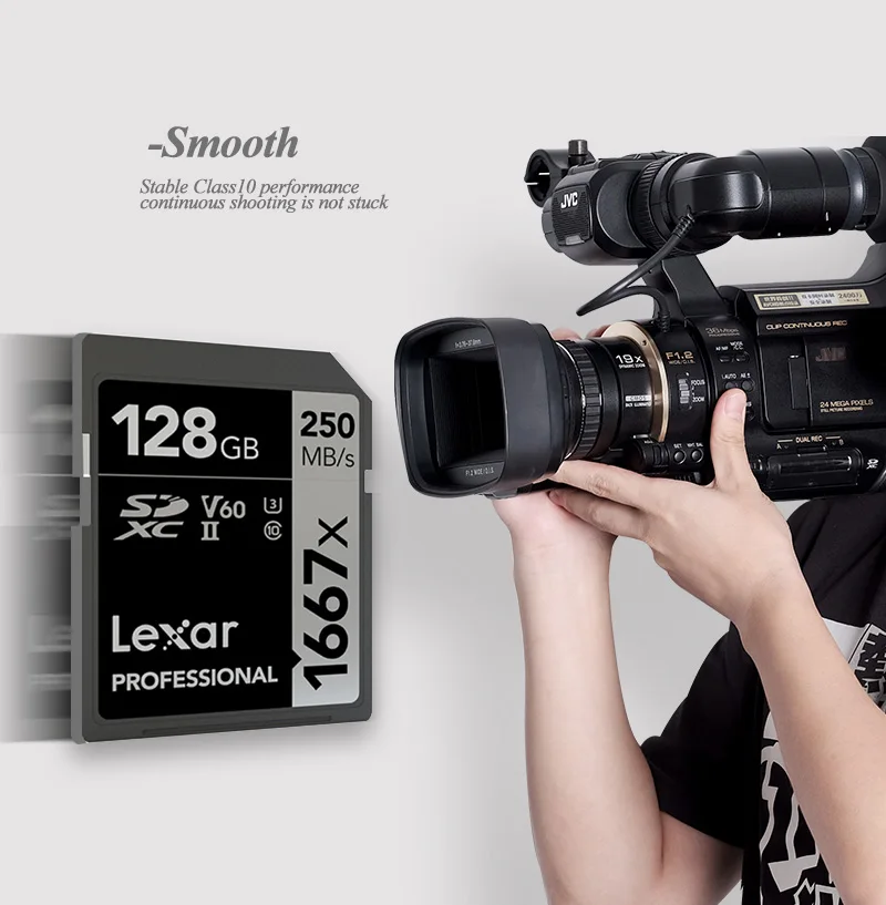 Акция! 250 МБ/с. 1667x Lexar 128 ГБ 256 ГБ SDXC U3 Card 64 Гб SDHC класса 10 SD карта памяти для 3D 4K видео Камера
