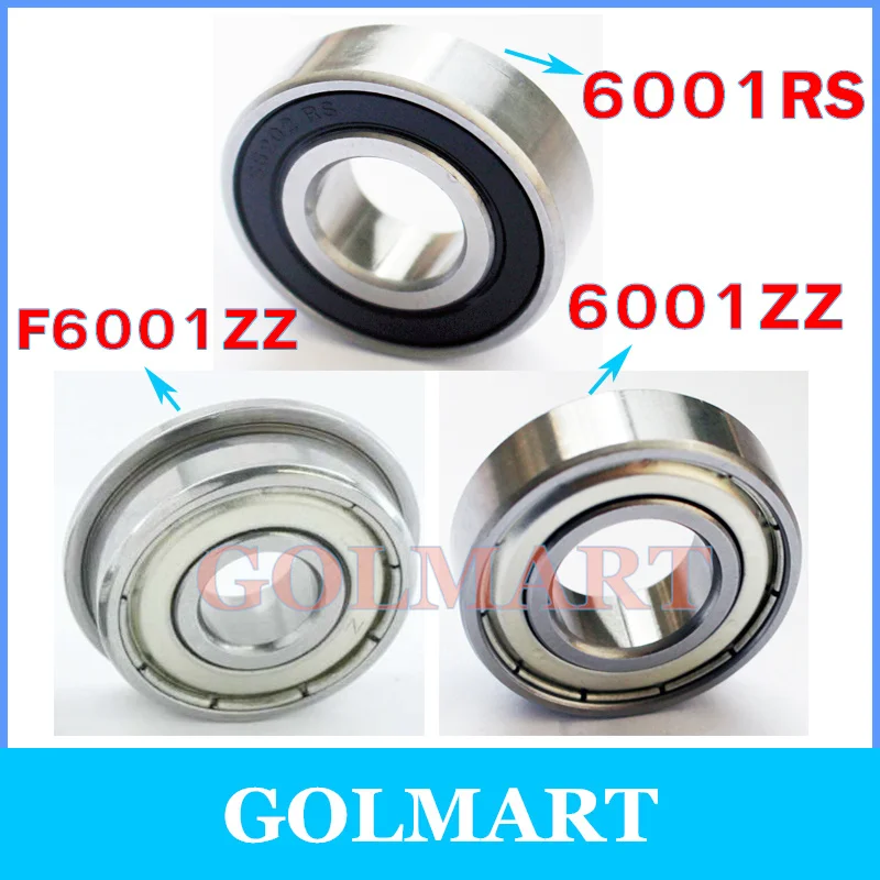 3 шт. фланцевые шарикоподшипники F6001ZZ 12*28*8 мм 6001ZZ 6001 2RS S6001RS шарикоподшипник из