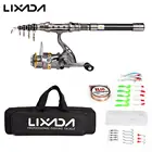 Телескопическая удочка Lixada Combo, полный комплект: спиннинговая катушка, удочка, 100 м рыболовной лески, приманки, крючки