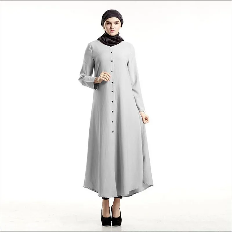 Длинное платье-рубашка в арабском стиле мусульманские турецкие костюмы-макси 2