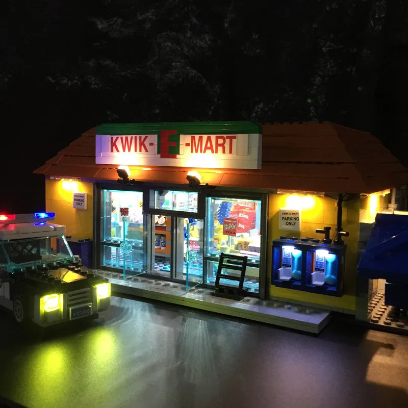Комплект со светодиодной подсветкой для модели 71016 Kwik-E-Mart совместим только с