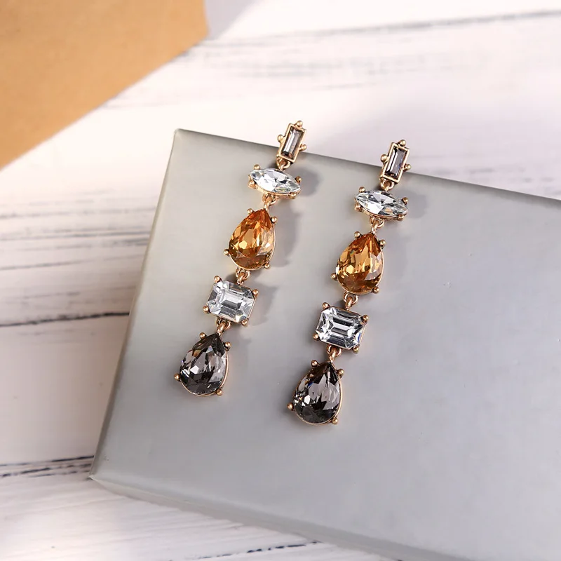 Крыло ЮК так винтажная Капля воды хрустальные серьги для женщин модные