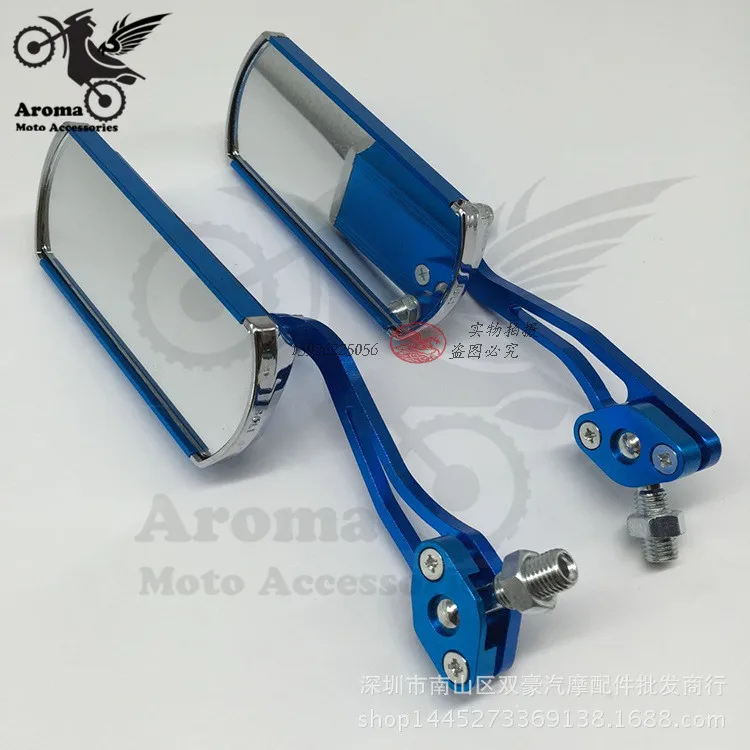 

6 colors available metal motorcycle rearview mirror for honda suzuki yamaha side mirrors moto parts scooter rearview mirror