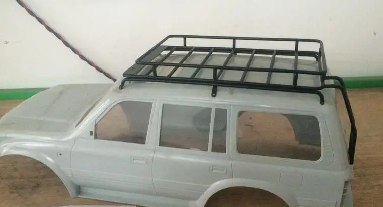Металлический багажный лоток на радиоуправлении с лестницей для LC80 LAND CRUISER 1/10 RC