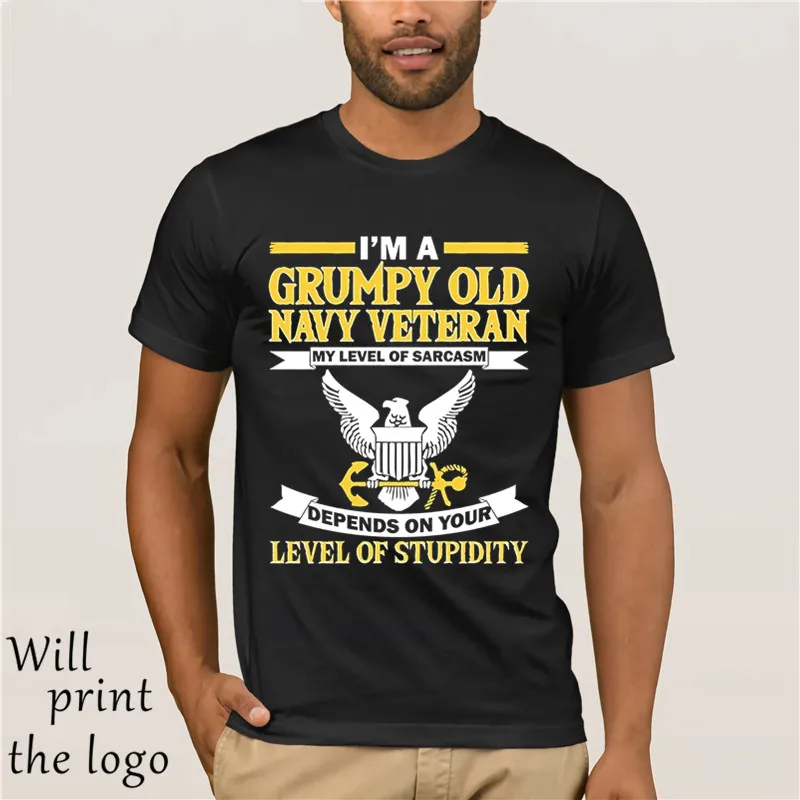 GILDAN мужские s Мужская футболка ветерана I'm A Grumpy Old Navy | одежда
