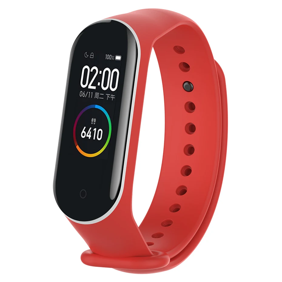 Оригинальный ремешок для браслета Xiaomi Mi Band 4 два цвета силиконовый сменные умные
