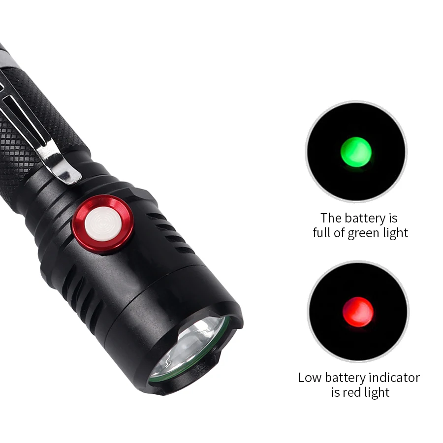 USB Oplader Krachtige Super Heldere LED Zaklamp XML 3506 T6 20000 люмен 5 Modi Zoomen Torch Voor Outdoor Tactische Jacht|Фонарики и