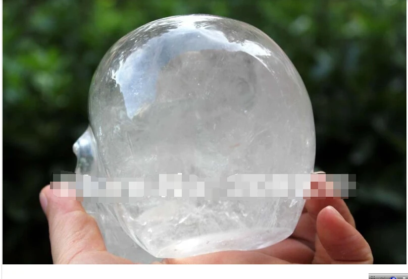 JJooyying005551@@Clear Rock Quartz Natural Crystal Skull Carving ART Healing | Дом и сад