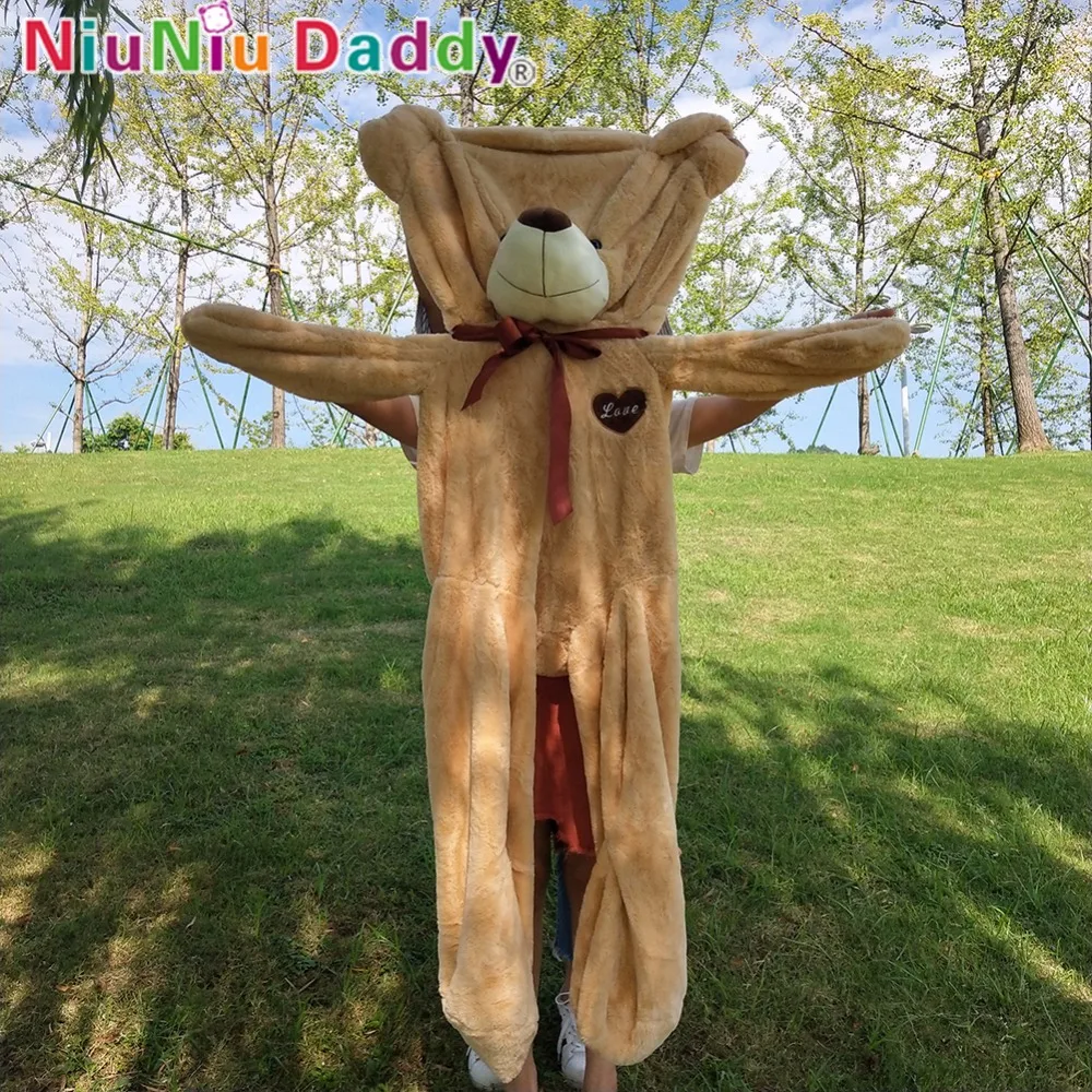 

Niuniu Daddy Teddy Bear Plush Toys Unfilling Animals Ribbon Bear Cony Fur Material Teddy Bears Skins Christmas Gifts For Child
