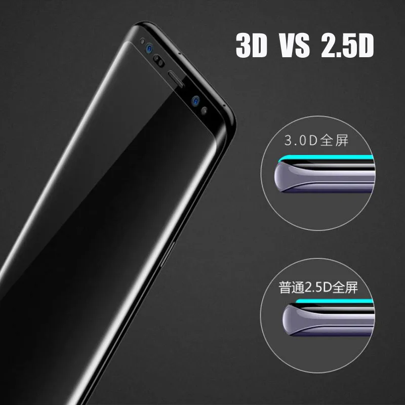 6D изогнутое полное покрытие 9H защита из закаленного стекла для samsung Galaxy Note8 S6 7 Edge S8 9Plus Защитные чехлы для телефонов пленка