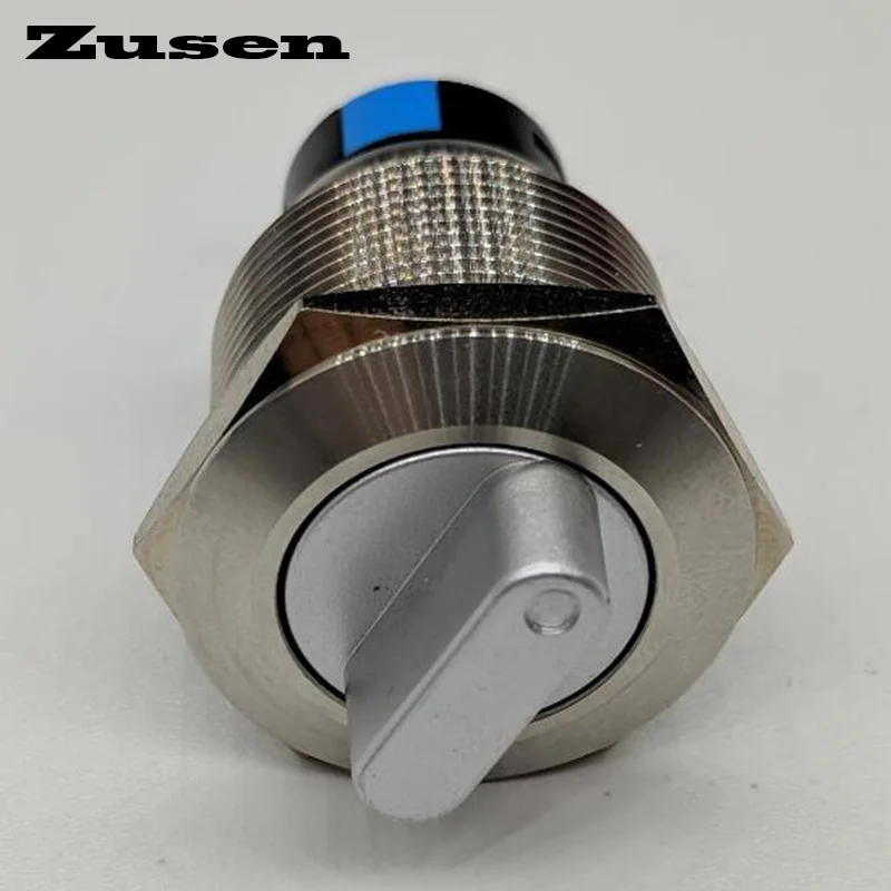 Zusen 22 мм ZS22 22X/31/S металлический переключатель 3 позиции ВКЛ./ВЫКЛ. 2NO2NC кнопочный