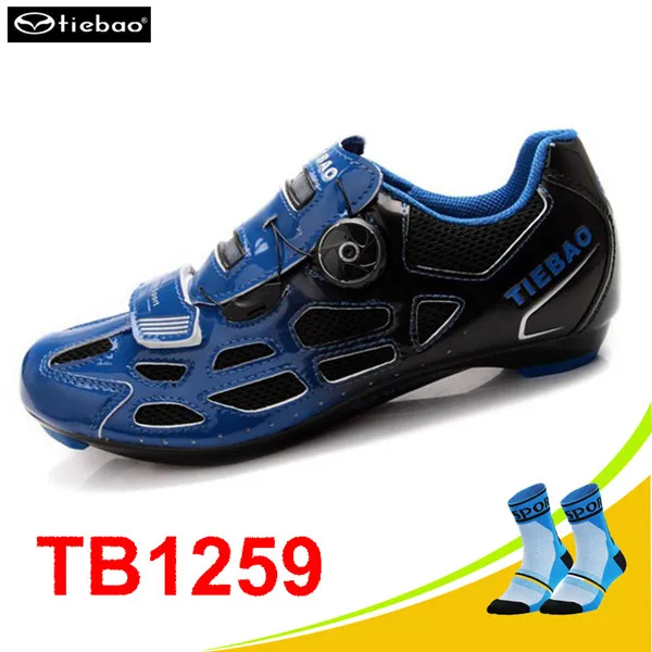 1502 B with socks Tiebao/Обувь для велоспорта; Мужская обувь для шоссейного велосипеда; sapatilha ciclismo; спортивная обувь для шоссейного велосипеда; bicicleta sapato ciclismo; кроссовки - Цвет: 1502 B with socks
