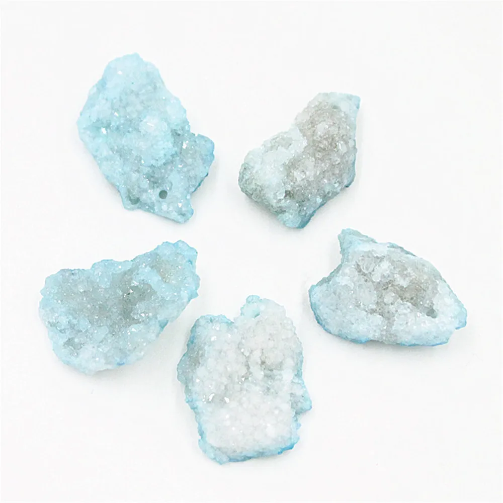 Разноцветный браслет с подвеской Geode кристаллами круглой формы|Ювелирная