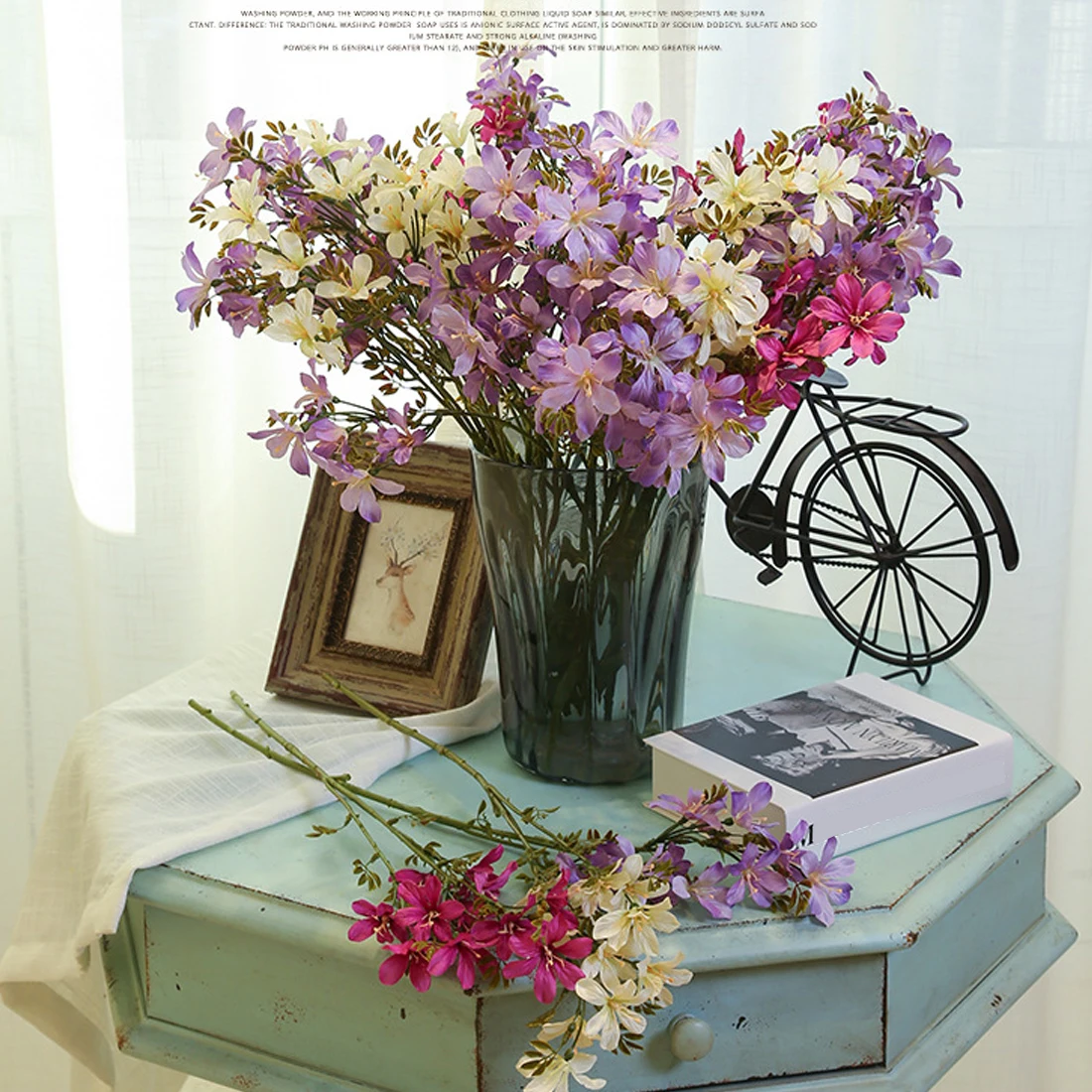 Wedding Phalaenopsis Butterfly Moth Orchid Fake Silk Flower Bouquet for home Centerpieces Decorative Artificial Flowers | Дом и сад