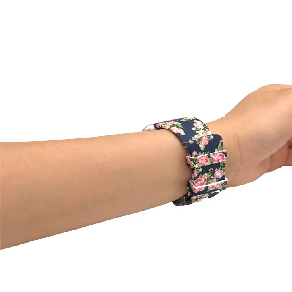 Ремешок для наручных часов Fitbit Versa силиконовый ремешок смарт с водяным принтом
