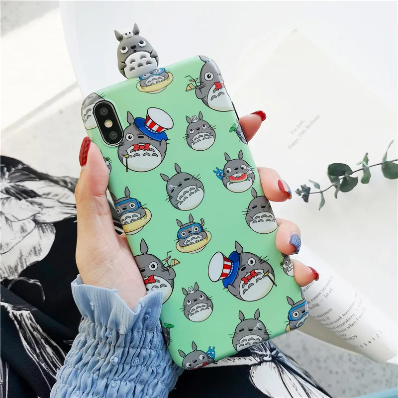 Cute Totoro Spirited Away Ghibli Miyazaki Anime Kaonashi Soft Clear Phone Case For iPhone6 6S 7 8 Plus XS Max TPU Toy Cover |