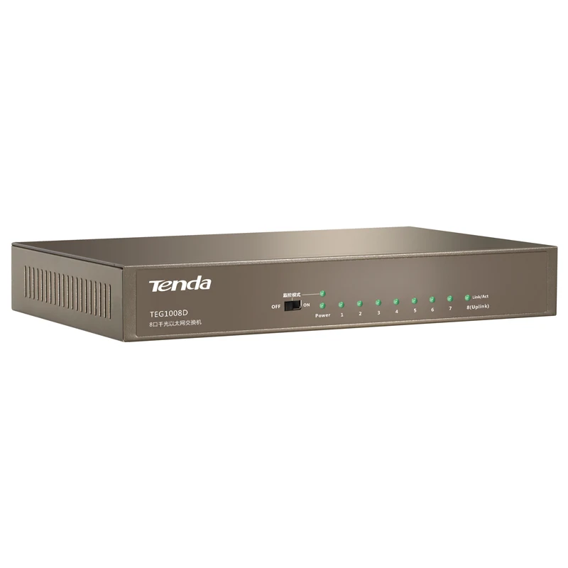 Tenda TEG1008D 9 Порты Gigabit Ethernet 10/100/1000 Мбит коммутатор для интернет сети Auto MDI/MDIX|Сетевые