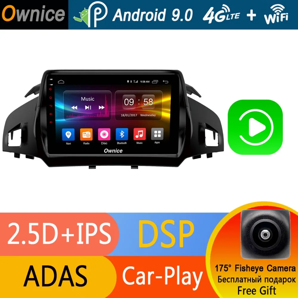Автомагнитола 9 &quotIPS Android 0 Octa 8 Core стерео плеер навигация GPS DVD для Ford Kuga 2013 2017 4 Гб