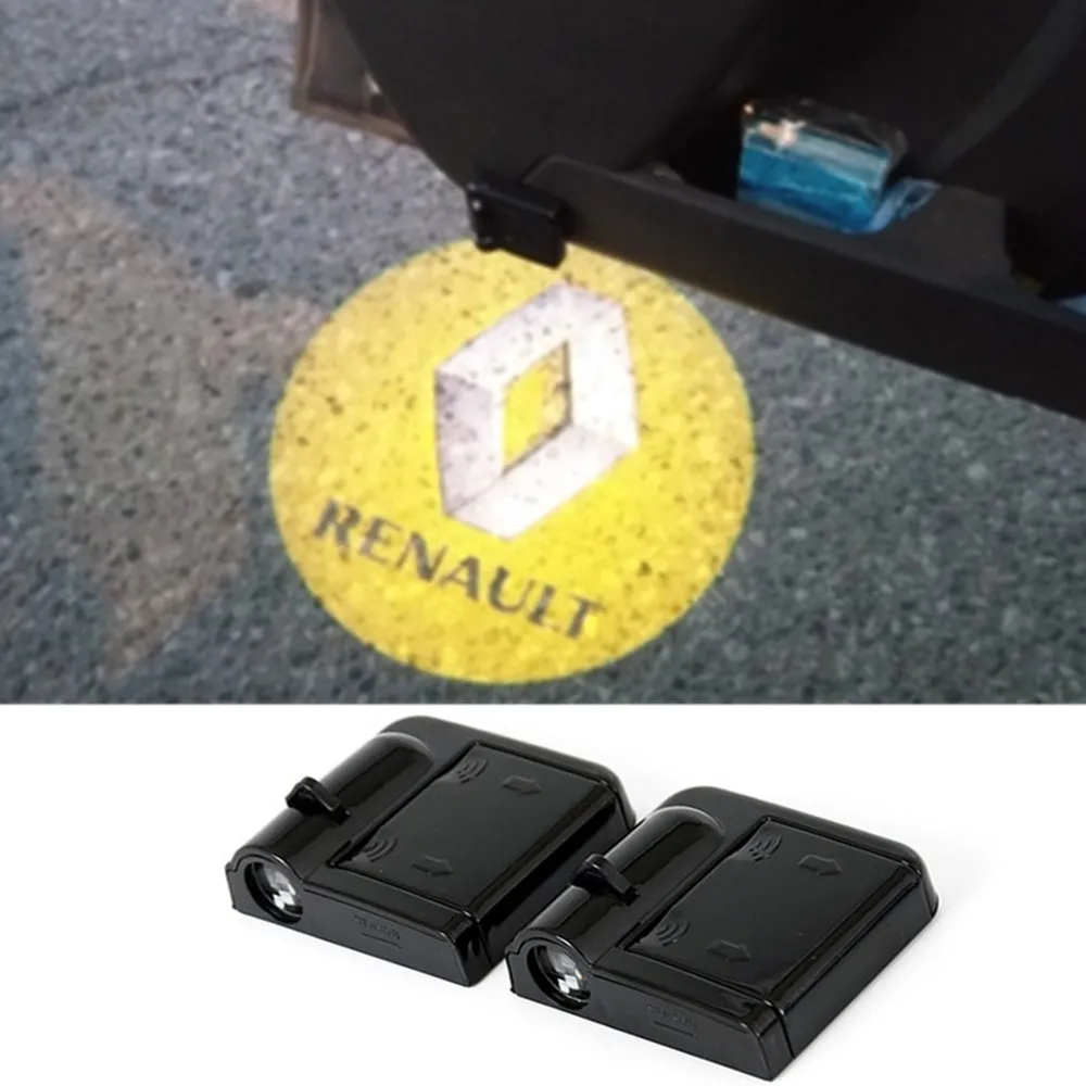 2X светодиодный двери логотип проектор светильник для Renault Megane Safrane евро Clio Duster