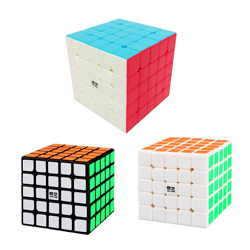 QiYi квадратный магический куб 2x2 3x3 4x4 5x5 6x6 7x7 сплошной белый черный стикер конкурс скоростной куб головоломка для детей начинающих