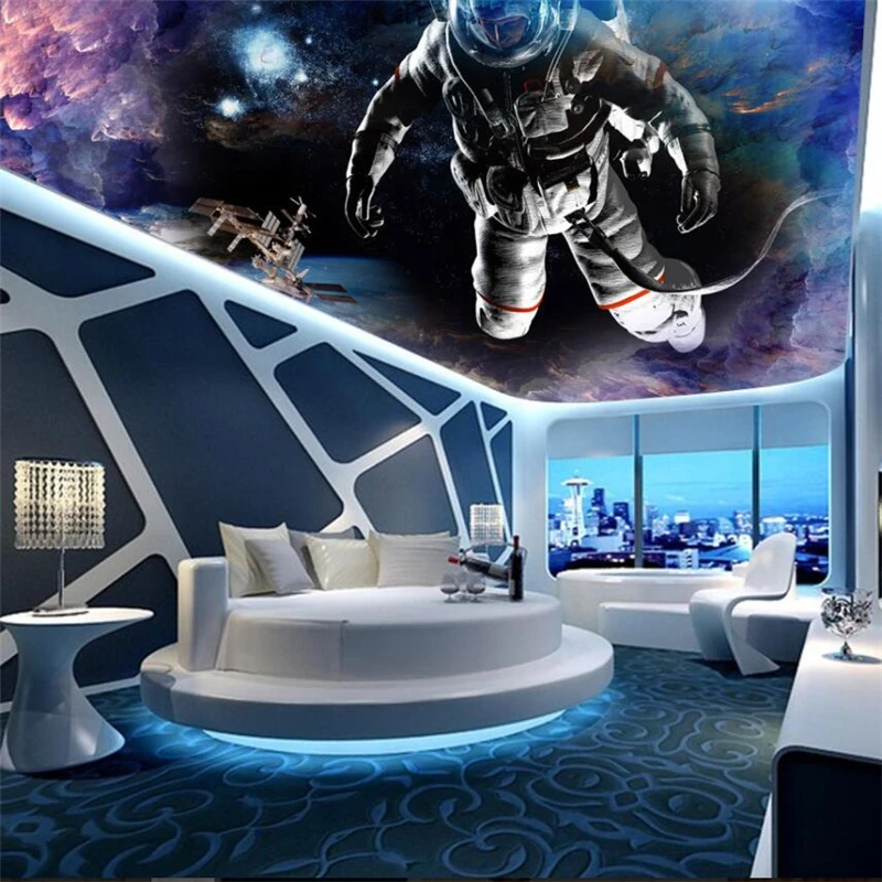 Обои для спальни wellyu космос звезда Млечный путь потолок зеленые обои 3d обои|Обои|