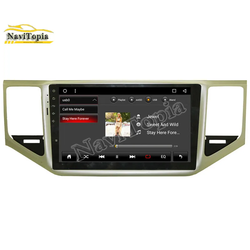 NAVITOPIA 1024*600 четырехъядерный/Восьмиядерный 2G + 32G Android 8 1 автомобильный DVD gps для VW