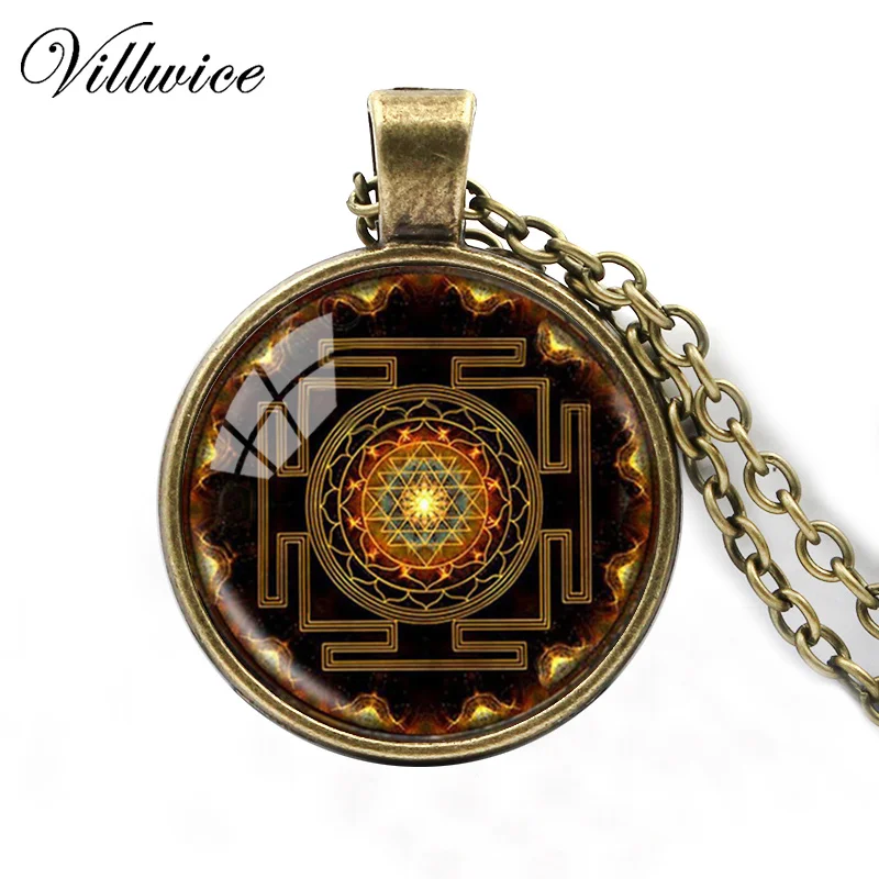 Прямая поставка новое буддистское ожерелье с подвеской из шри-Янтры Священная