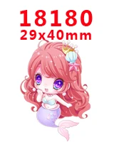 PR-18180 Принадлежности для рукоделия с изображением героев мультфильмов плоские с обратной стороны плоские смолы 30 штук. PR-17991-18249 - Цвет: PR-18180