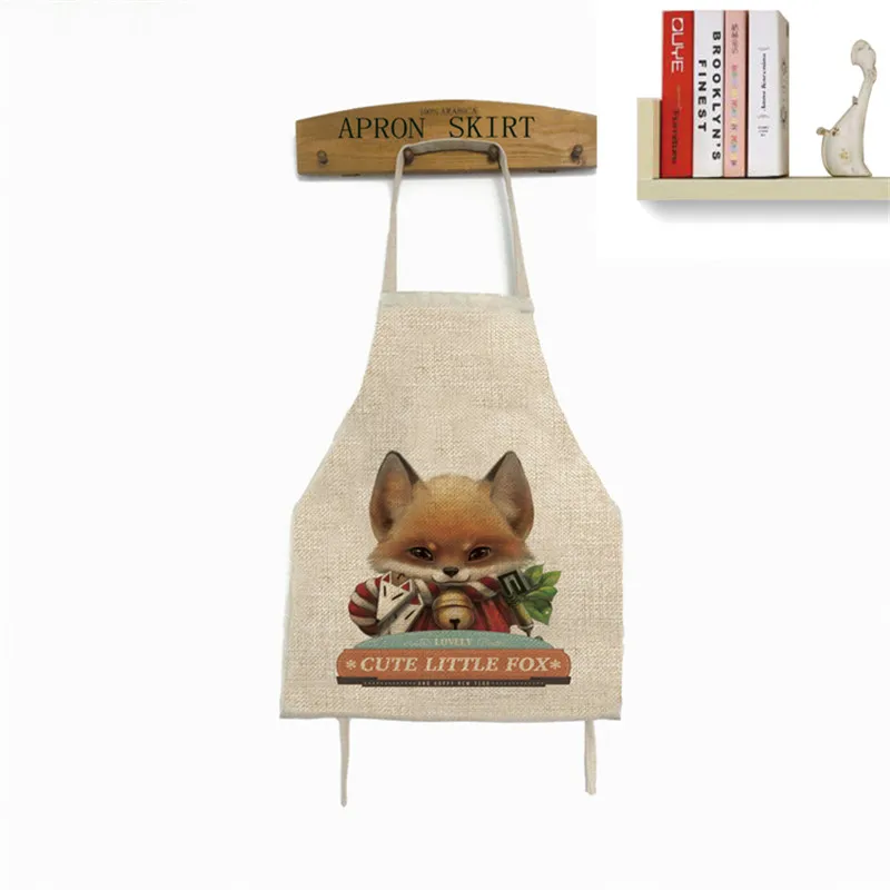 Фартук унисекс из 2017 хлопка и льна с животными|unisex apron|aprons for womancolorful aprons |