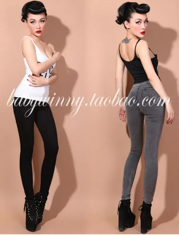 Бесплатная доставка ограниченная серия винтажные узкие облегающие джинсы с