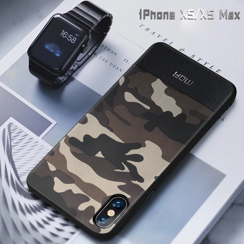 Чехол с камуфляжным рисунком для iPhone Xs облегающий чехол Противоударные Защитные