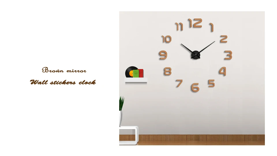 Новинка, настенные часы Horloge 3d, сделай сам, акриловые зеркальные наклейки, часы, украшение дома, для гостиной, кварцевые иглы