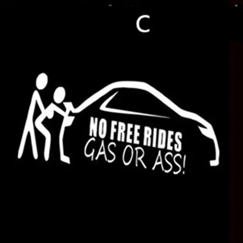 Gass или Ass &quotNo Free Rides&quot Автомобильная Наклейка на окно Грузовик Авто Бампер