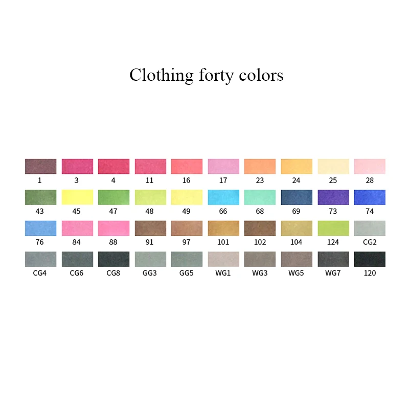 Clothing 40 colors Улучшенный художественный маркер 30/40/60/80/218 Цвет анимация маркер для рисования для художника для рисования манга дизайн искусство Сделано в Китае - Цвет: Clothing 40 colors