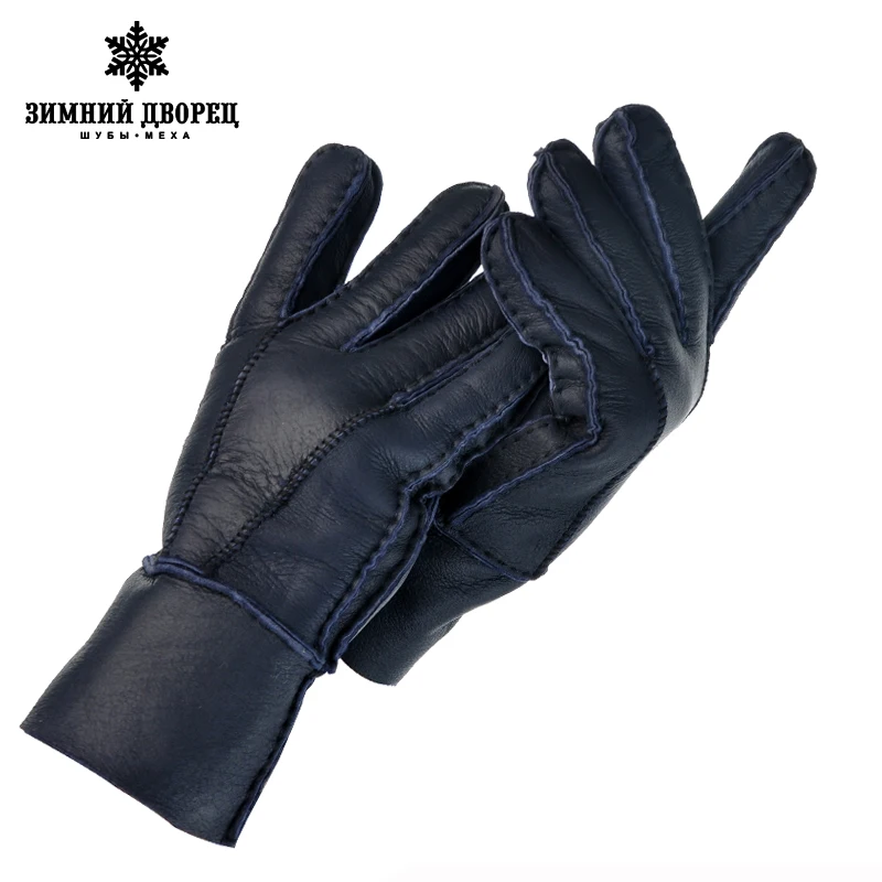 горячаяmenleatherперчаткиfashionfurwinterтеплые шерстяные перчатки