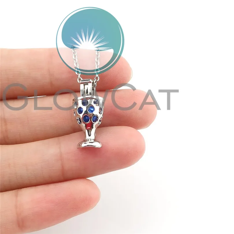 K958 Wine Glasses Beads Cage Perfume Diffuser Stone Pearl Locket Necklace Pendants Kids Girl Gift | Украшения и аксессуары