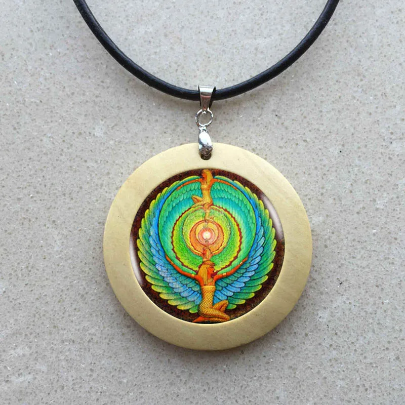 Кулон в виде символа египетского скала Серебряная цветная цепочка яркое модное