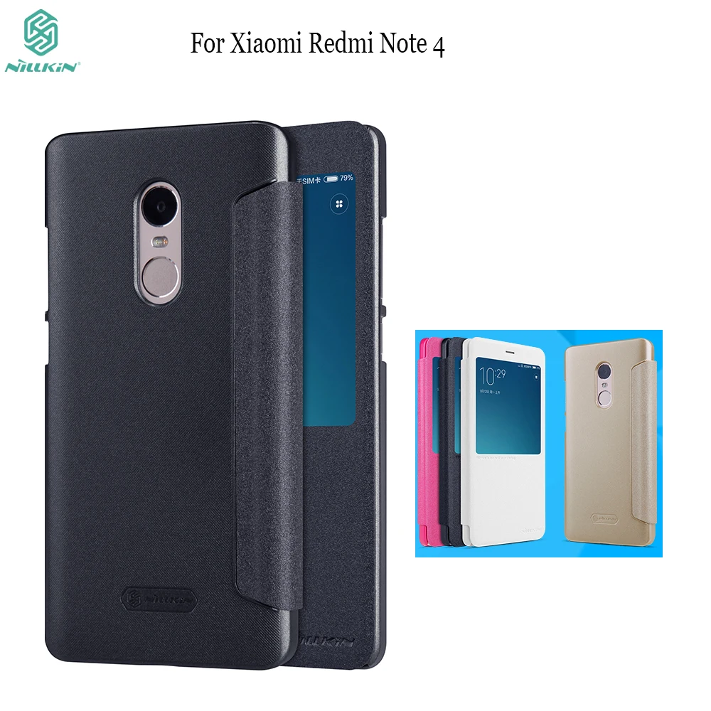Для Xiaomi Redmi Note 4 чехол Nillkin из блестящей кожи с откидной крышкой Обложка для Redmi Note 3/Note 4X Магнитный смарт-чехол для мобильного телефона