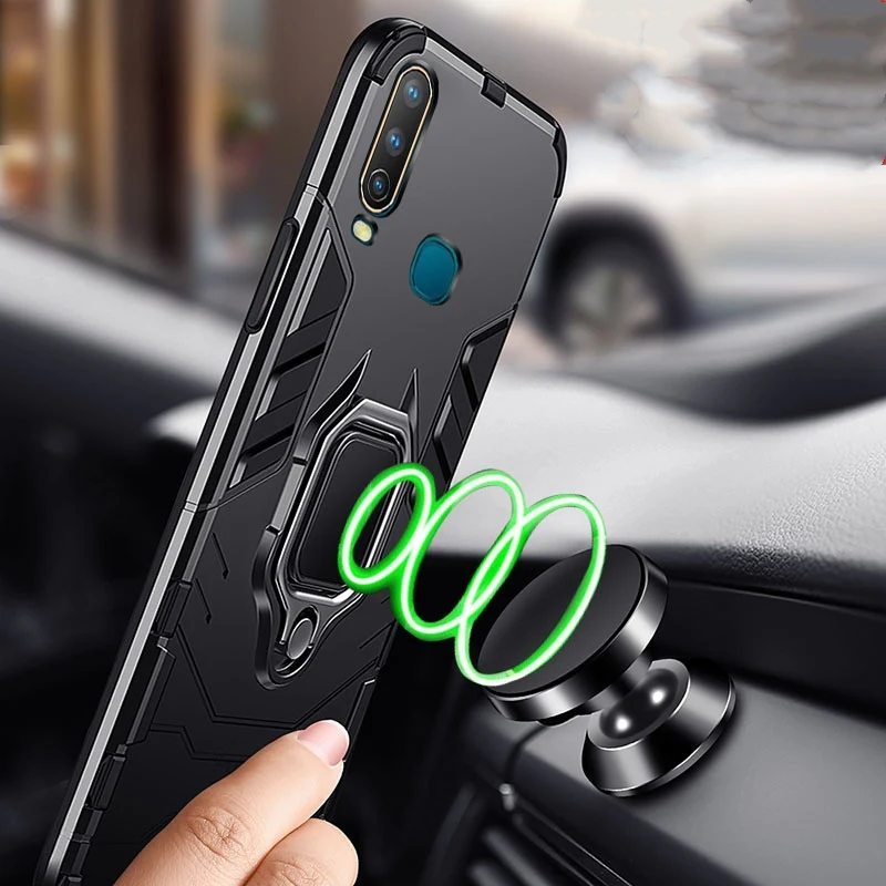 For VIVO Y19 Case Ring Holder Armor Bumper Back Cover U3 2019 Phone Finger Fundas | Мобильные телефоны и аксессуары