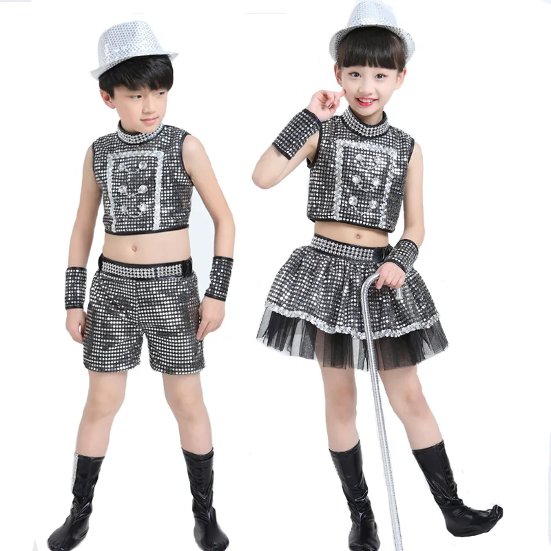 Sequins Jazz Dance Costumes Street Performance Clothing DJ Clothes without Socks |