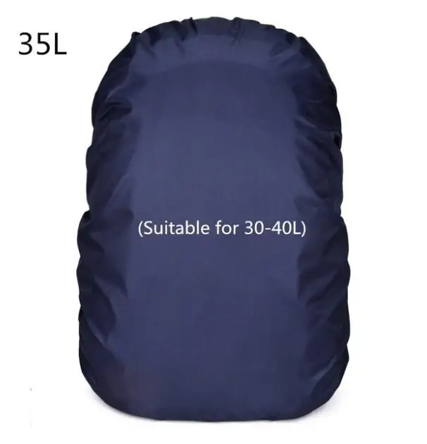 Dark Bule for 35L 20L-80L Открытый спортивный водонепроницаемый рюкзак Кемпинг Туризм Велоспорт пылезащитный дождевик портативный спортивный мешок дождевик регулируемый - Цвет: Dark Bule for 35L