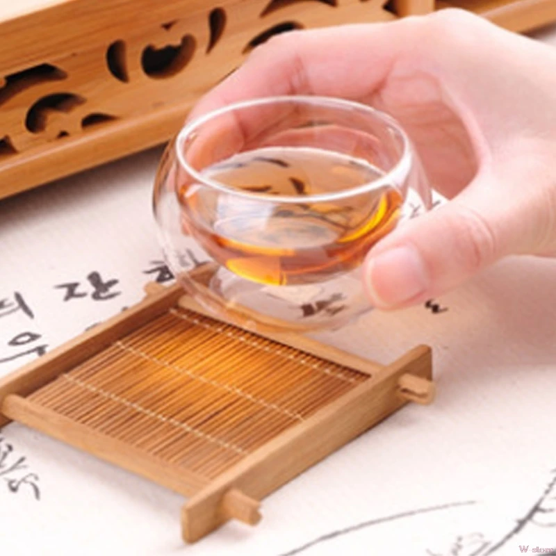 

2018 Solid Wood Tea Tray Drainage Cup Teapot Mat Gongfu Tea Table Serving Plate W-store Sep25_A