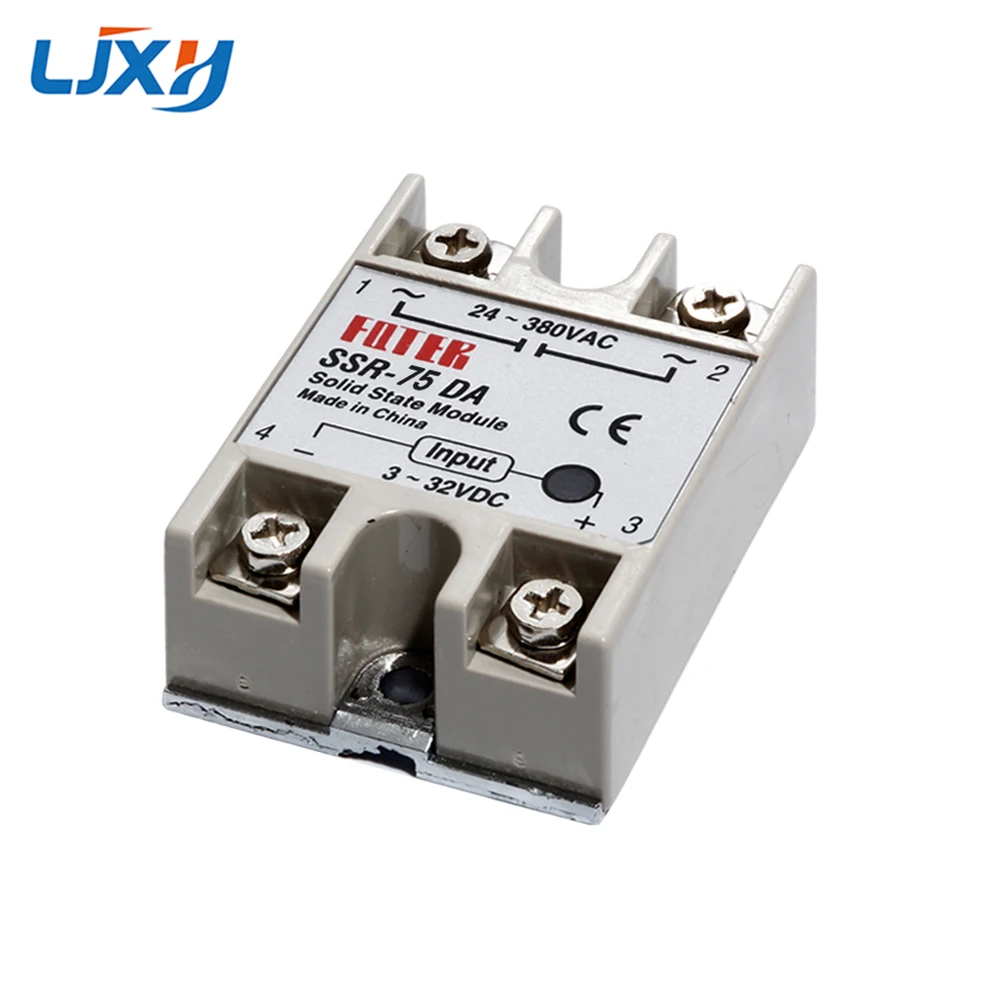 Твердотельное реле LJXH DC AC SSR 10DA 25DA 40DA 75DA 100DA 3 32VDC вход/24 380VAC выход|Запчасти для