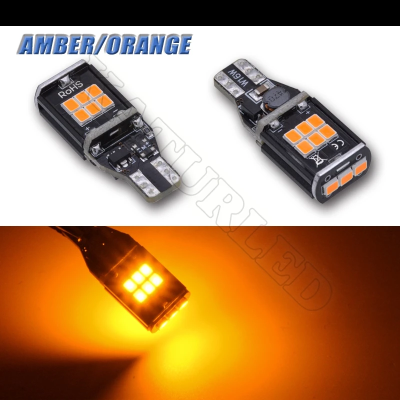 Светодиодная лампа T15 для заднего хода 2 шт. запасной светильник W16W 912 921 Led 2835 SMD чип